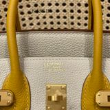  Birkin B25 togo Bicolor hss Craie/JauneAmber Brushed GHW 