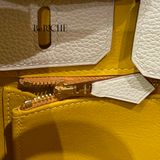  Birkin B25 togo Bicolor hss Craie/JauneAmber Brushed GHW 
