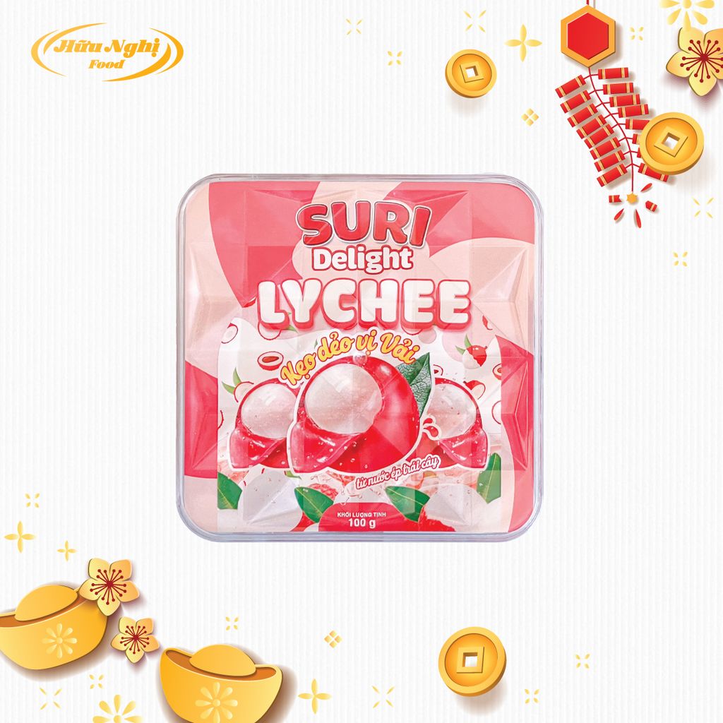 Suri Delight Kẹo dẻo vị vải 100g