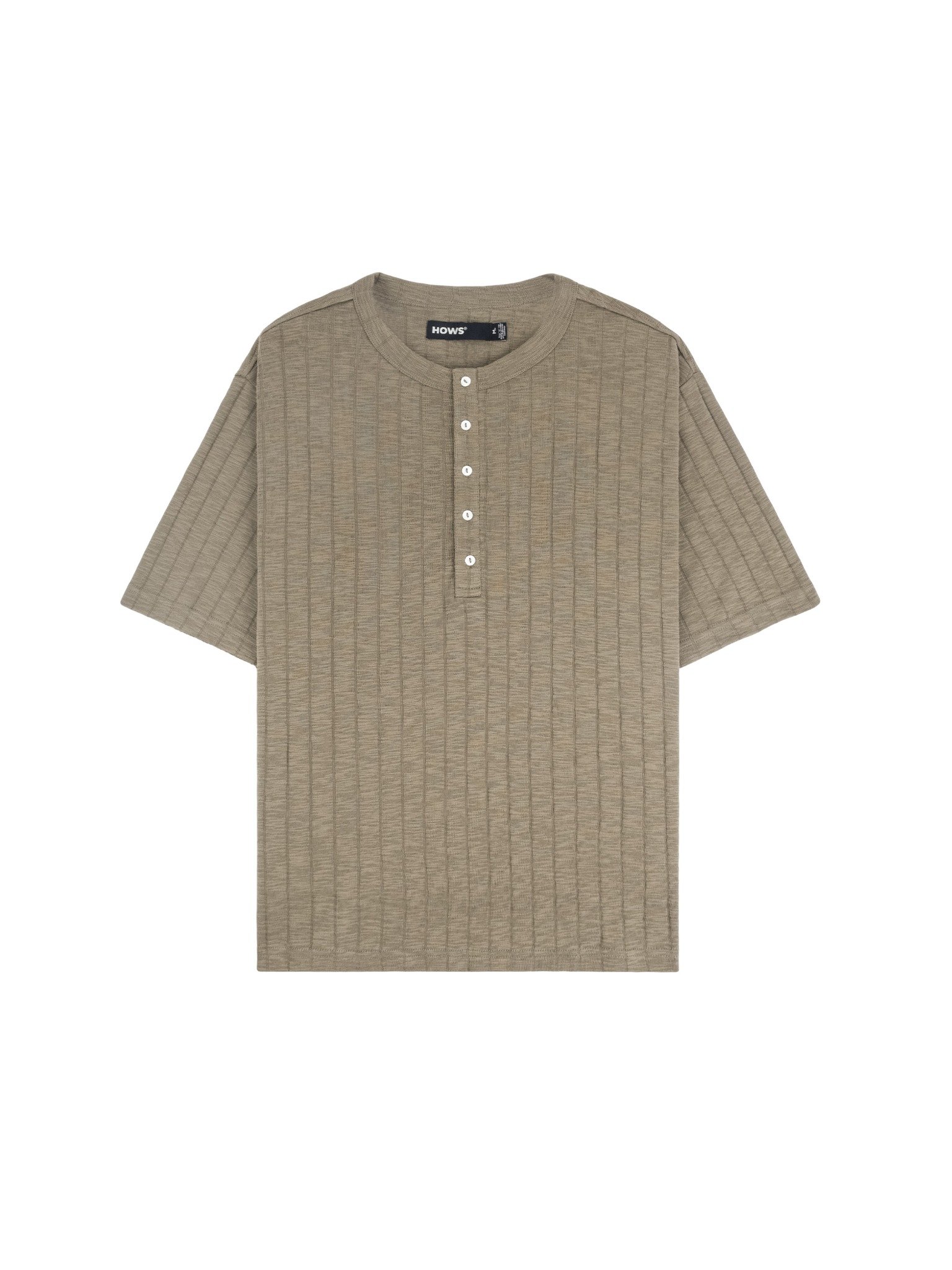  HOWS® FITTED HENLEY T-SHIRT / MOSS 