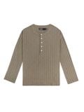  HOWS® FITTED LONG SLEEVE HENLEY T-SHIRT / MOSS 