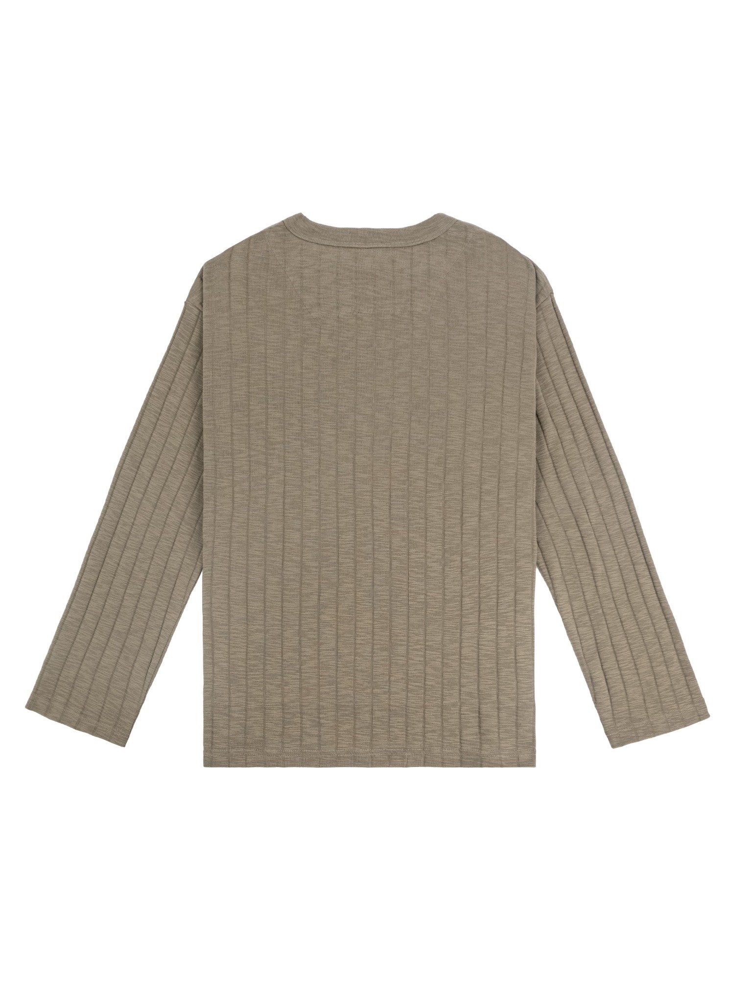  HOWS® FITTED LONG SLEEVE HENLEY T-SHIRT / MOSS 