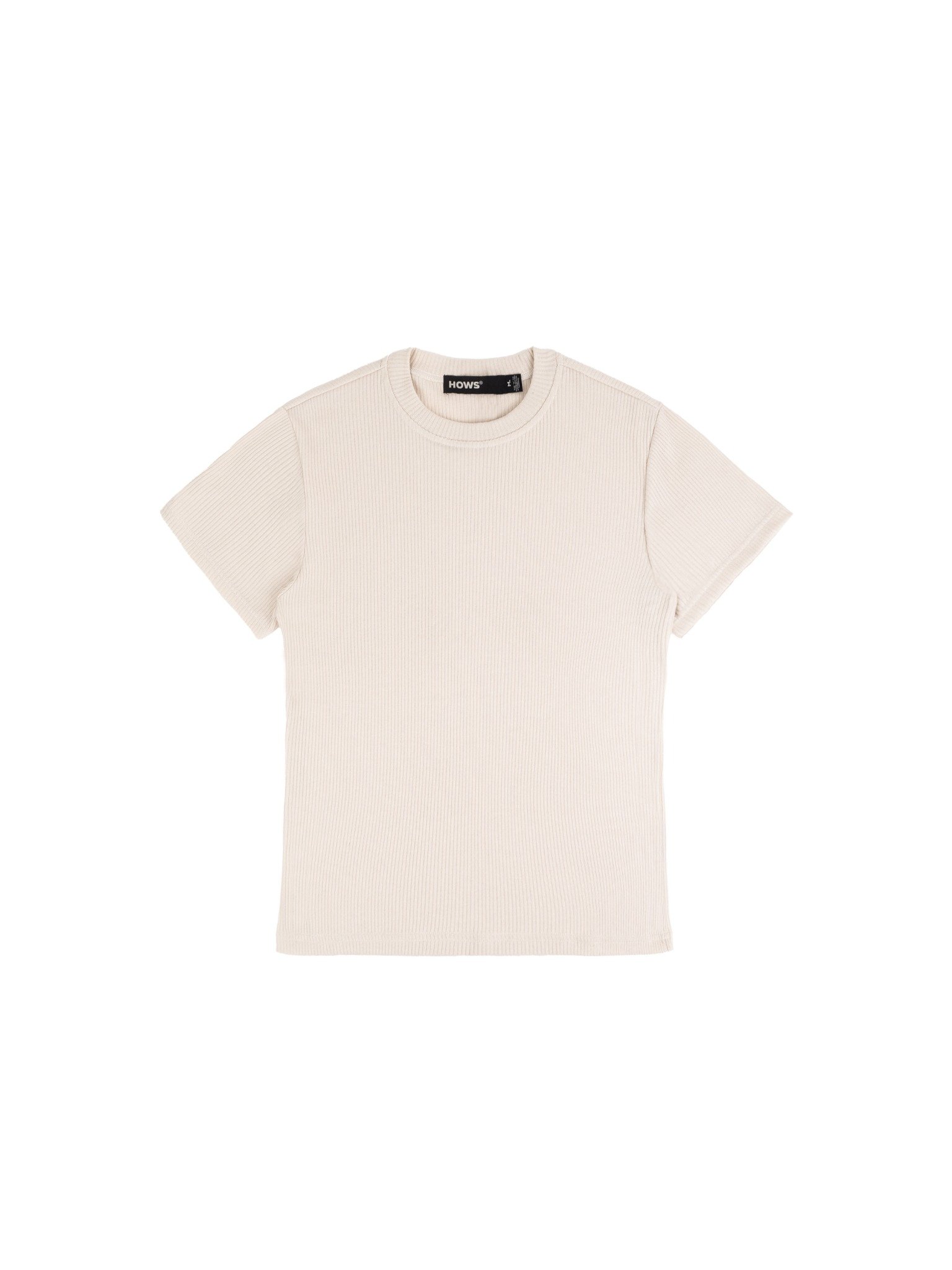  HOWS® RIBBED T-SHIRT / CREAM 