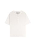  HOWS® FITTED HENLEY T-SHIRT / CREAM 