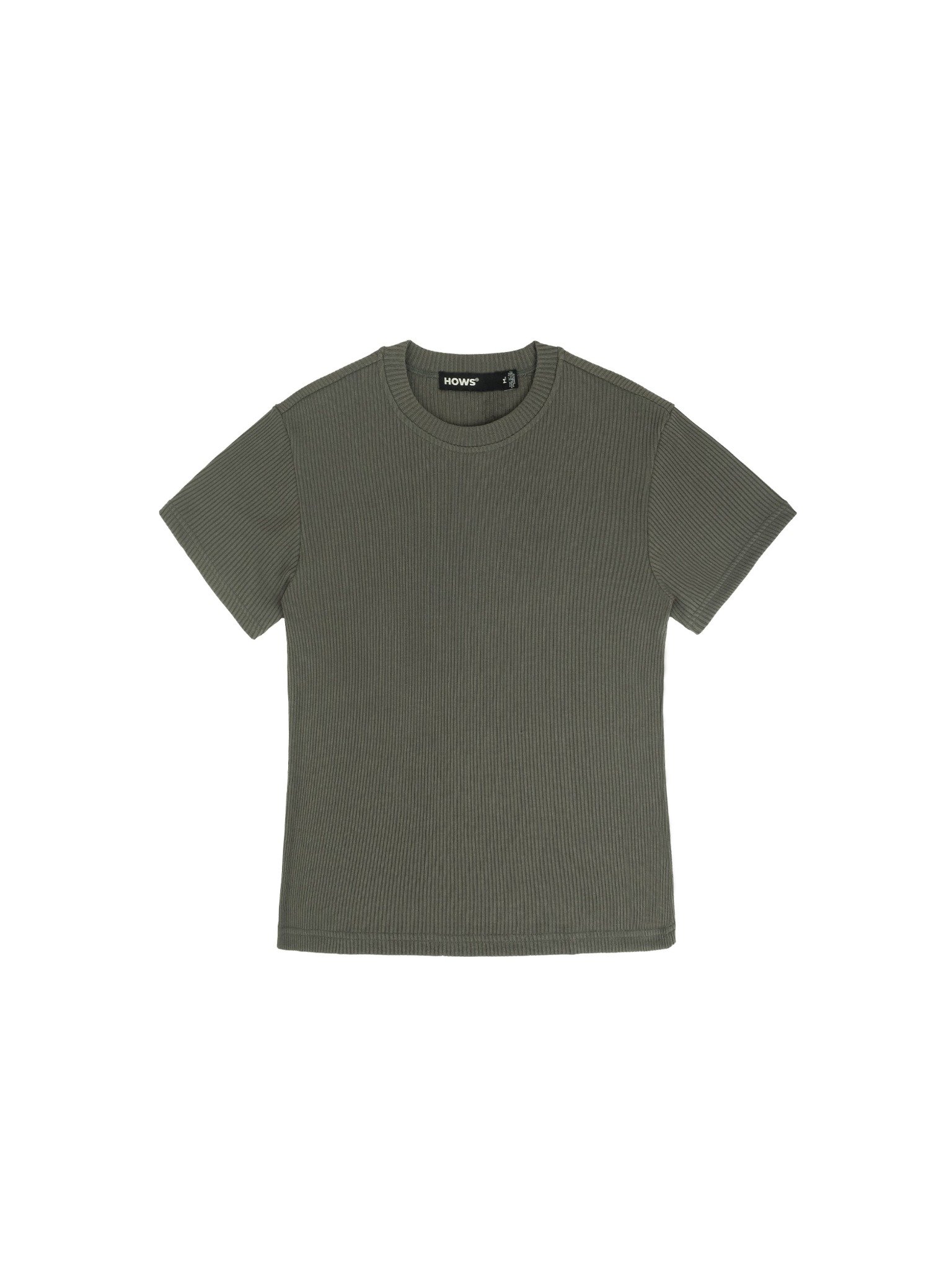  HOWS® RIBBED T-SHIRT / MOSS 
