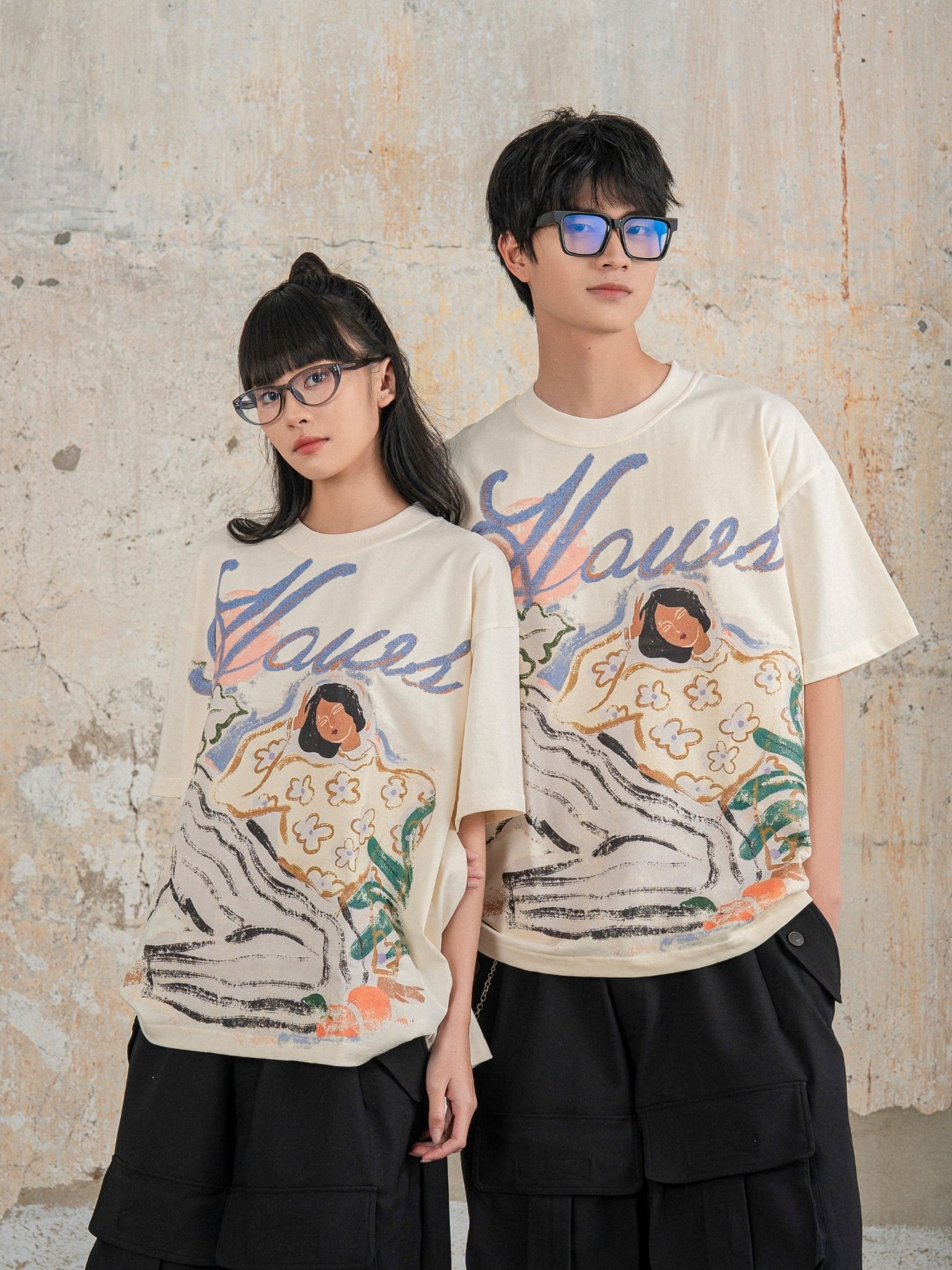  HOWS® RELAXING TEE / CREAM 