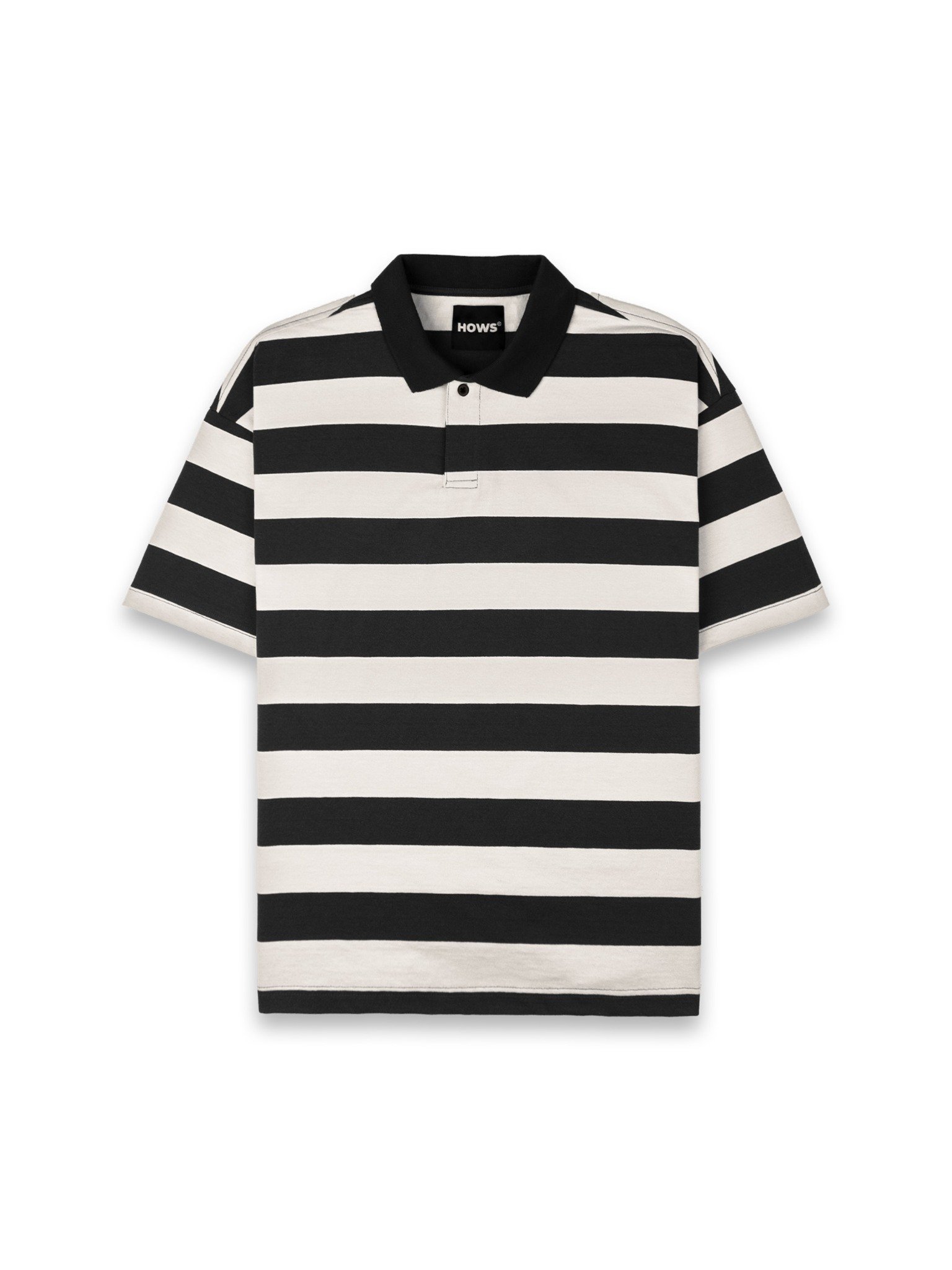  HOWS® ÁO POLO SỌC / ĐEN 