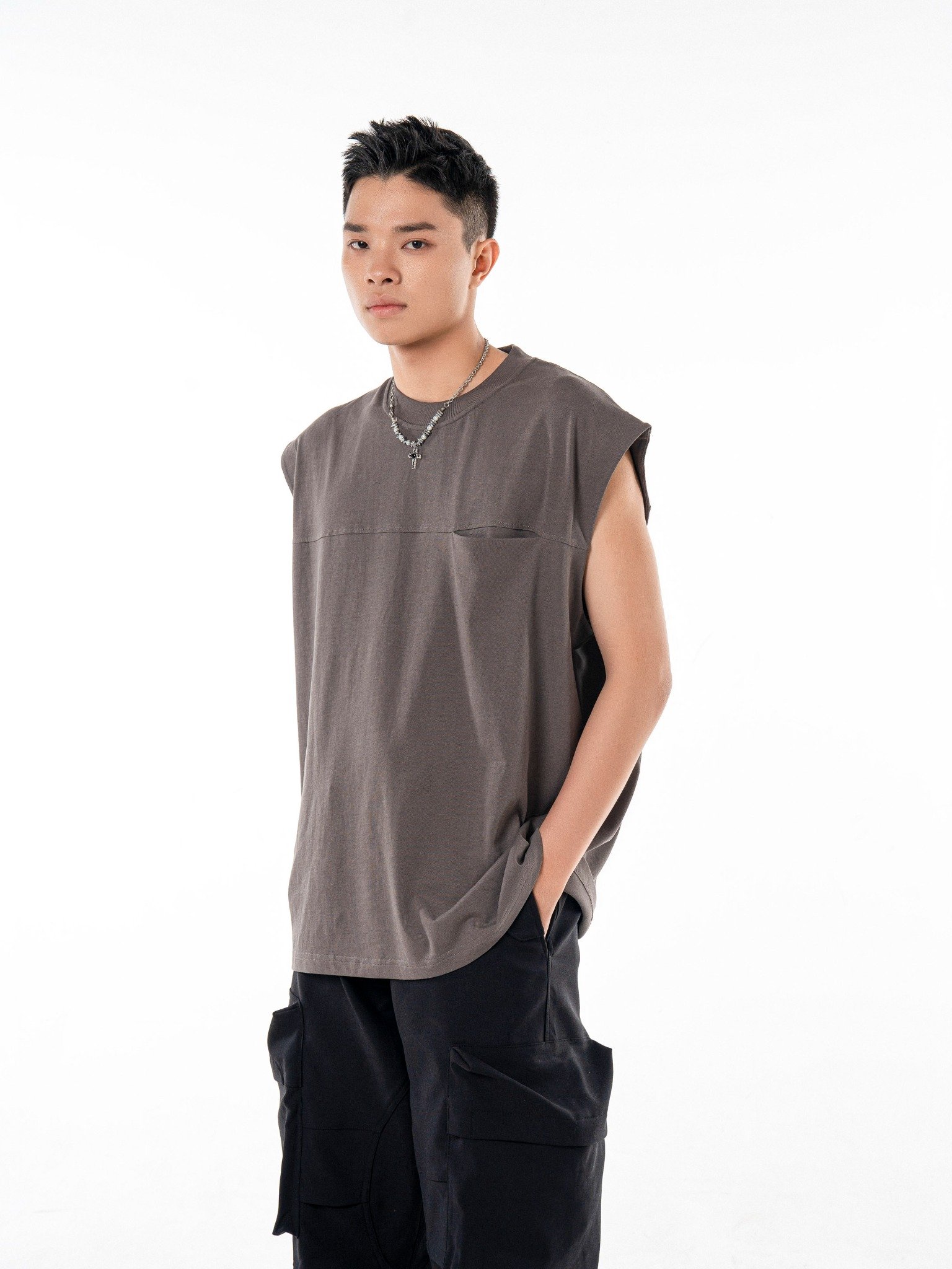  HOWS® BASIC TANKTOP V.2 / LEAD GREY 