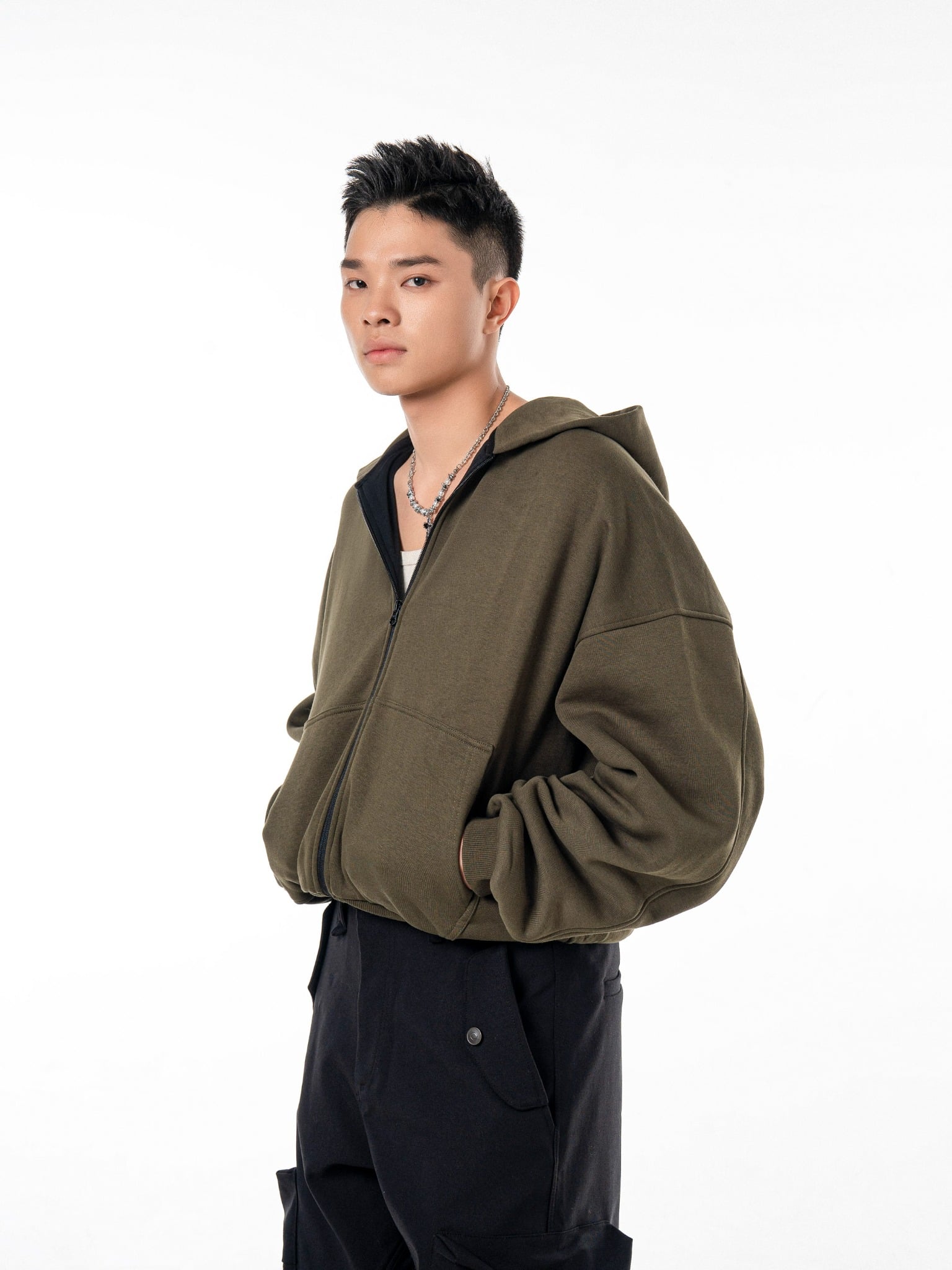  HOWS® HOODIE IN THE NIGHT / MOSS 