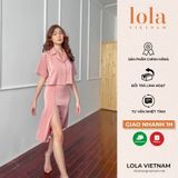  Clara Set Phi Lụa Hồng Thời Trang Công Sở Cách Điệu Trẻ Trung - Lola Vietnam 