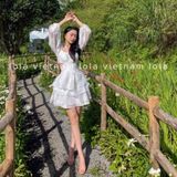  Đầm Thiên Nga Swan Dress Đi Tiệc Du Lịch 2 Màu Trắng Đen - Lola Vietnam 