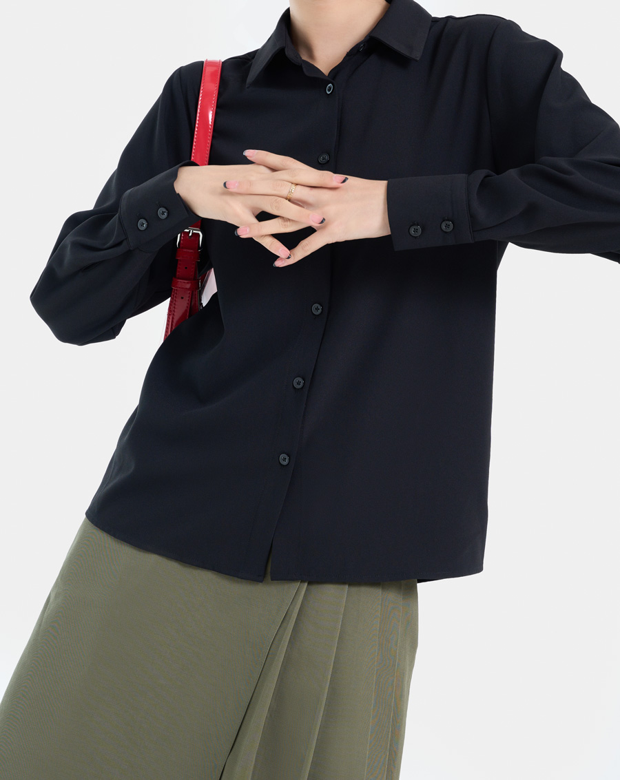 Áo sơmi basic vai đúng - Image 4