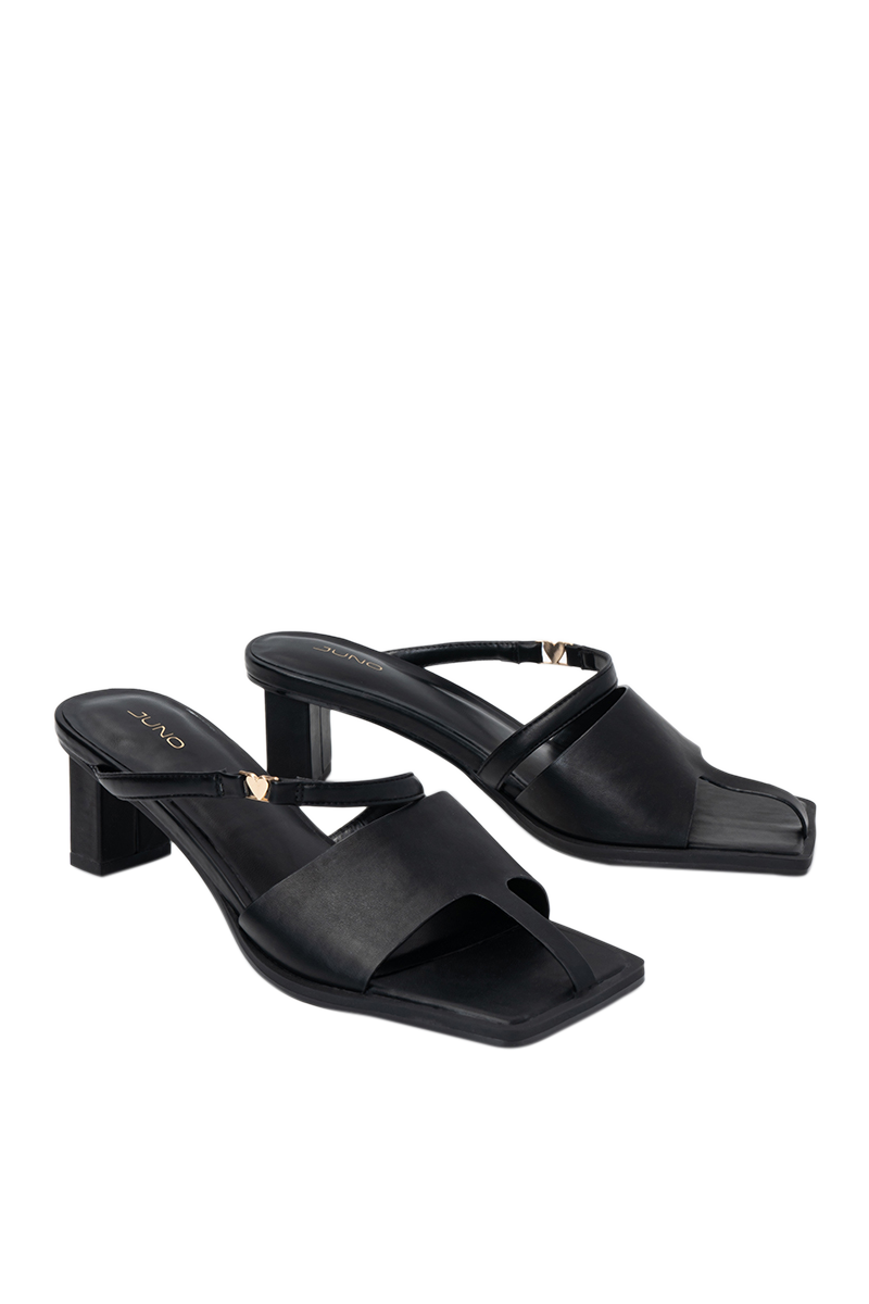 Giày sandal cut out trang trí khoá trái tim - Image 9
