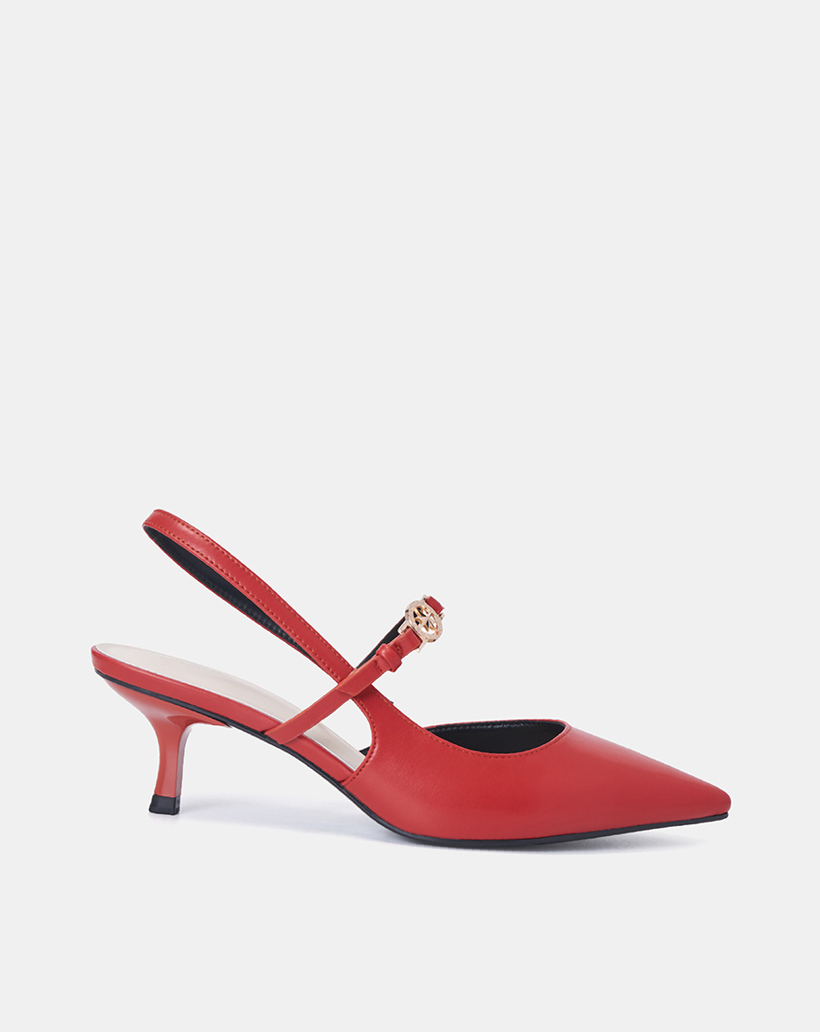 Giày Cao Gót Slingback Phối Khoá La Bàn - Image 1