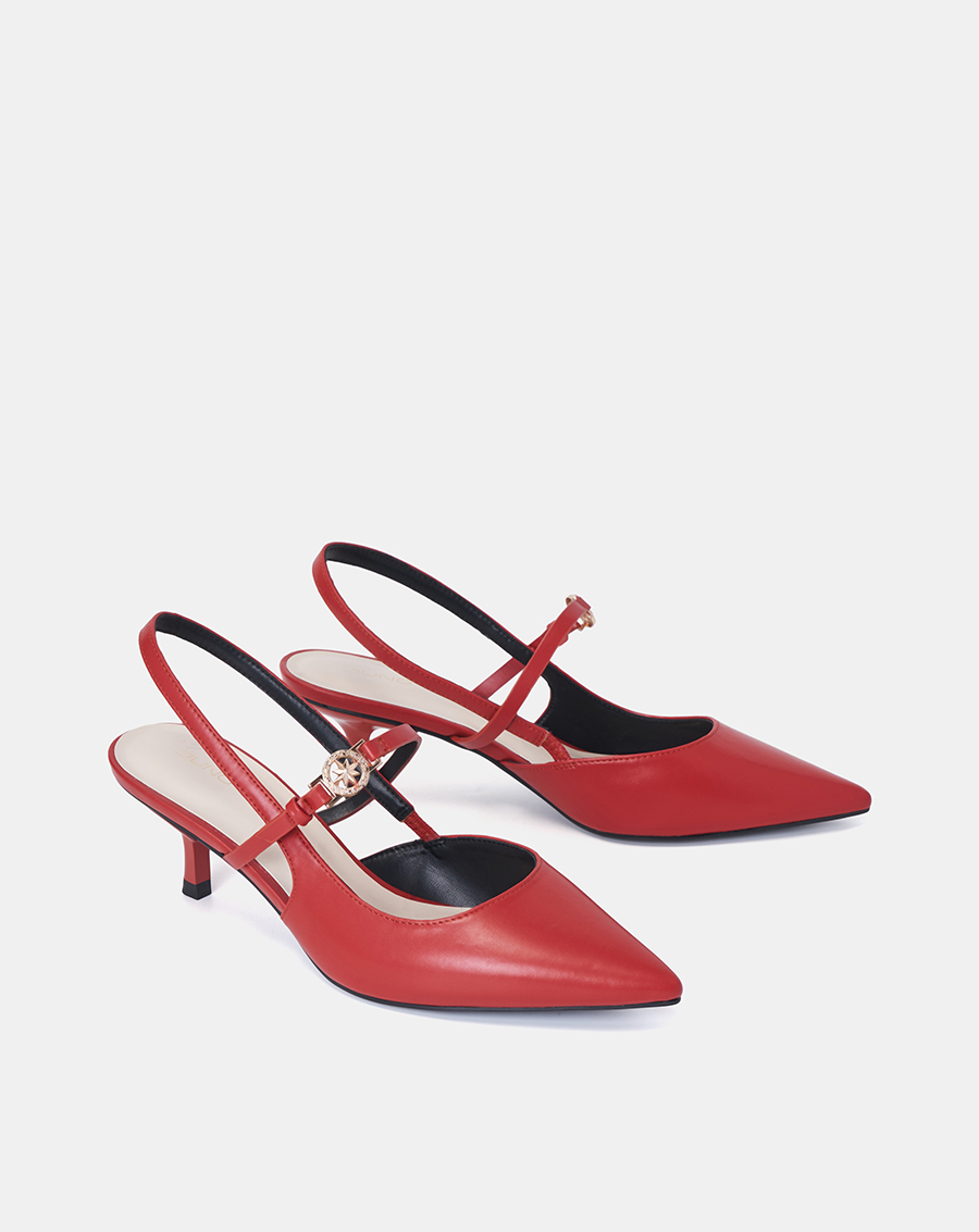 Giày Cao Gót Slingback Phối Khoá La Bàn - Image 7