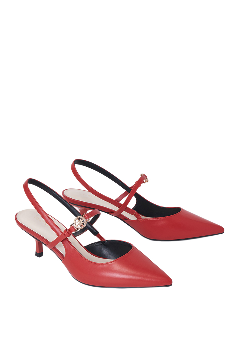 Giày Cao Gót Slingback Phối Khoá La Bàn - Image 9