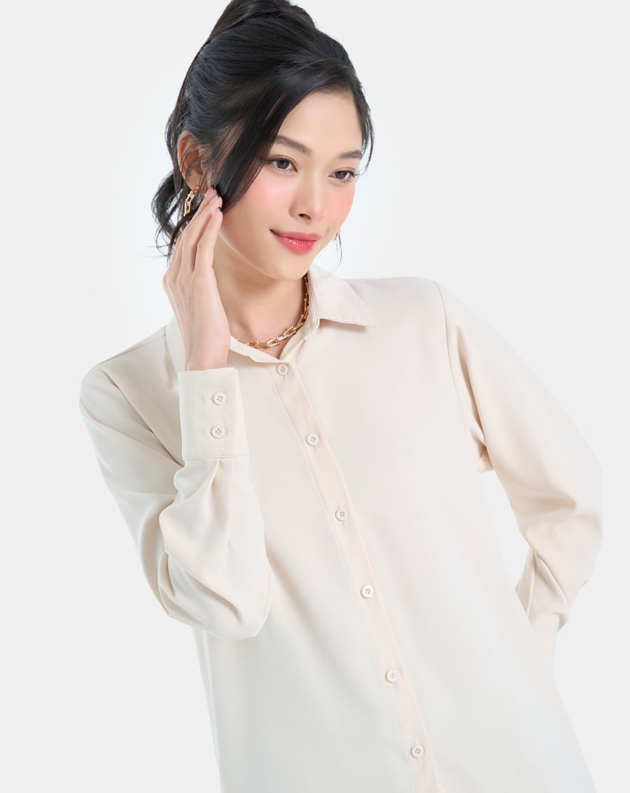 Áo sơmi basic vai đúng - Image 1