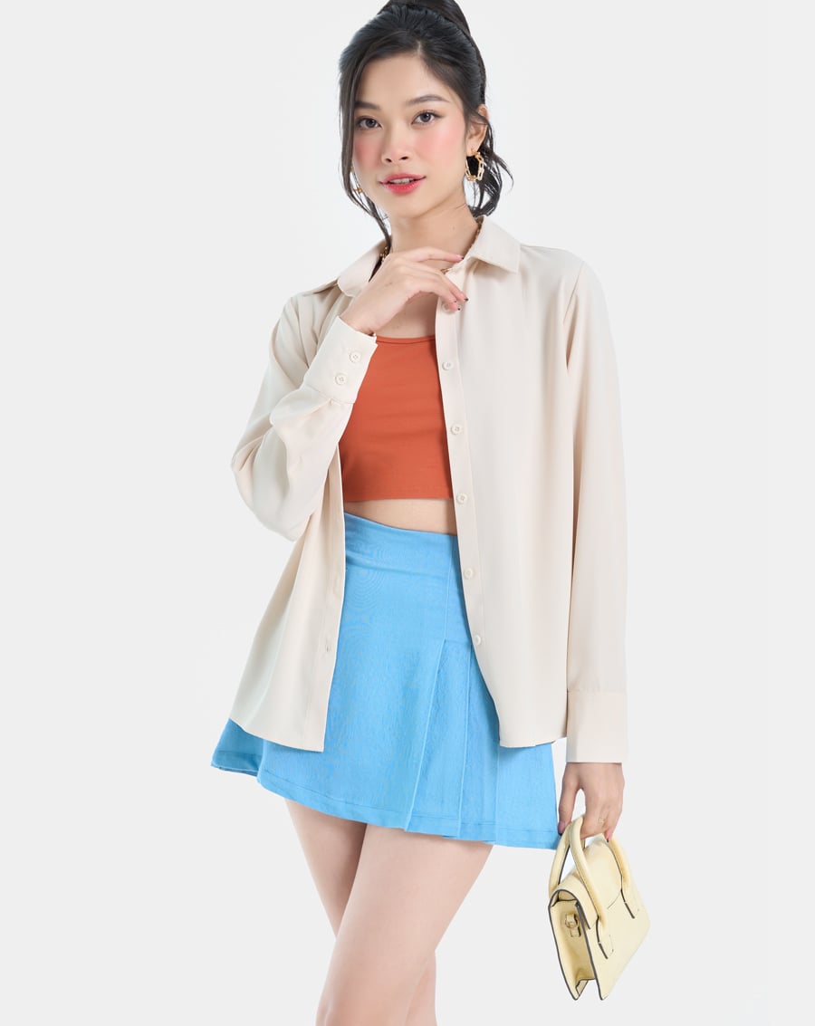 Áo sơmi basic vai đúng - Image 3