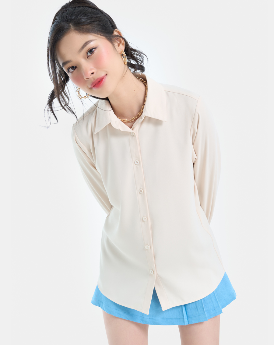 Áo sơmi basic vai đúng - Image 4