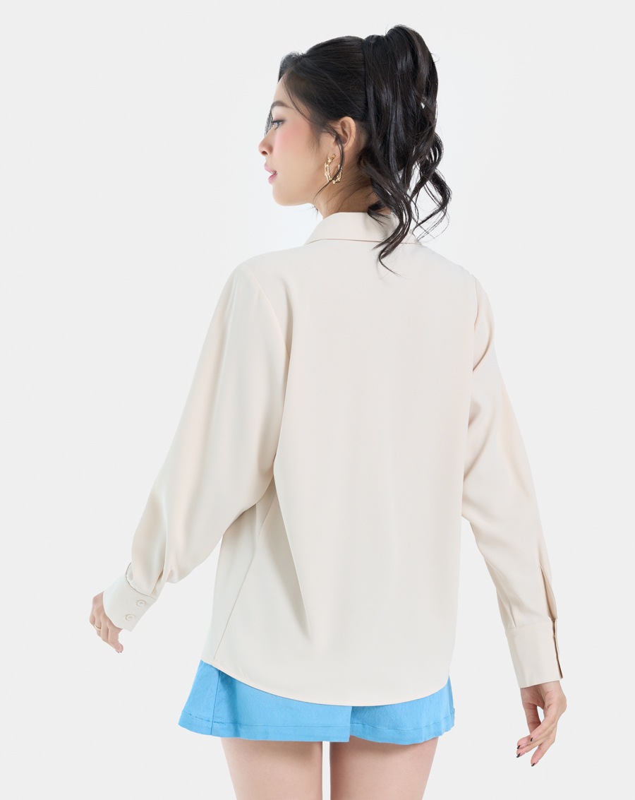 Áo sơmi basic vai đúng - Image 5