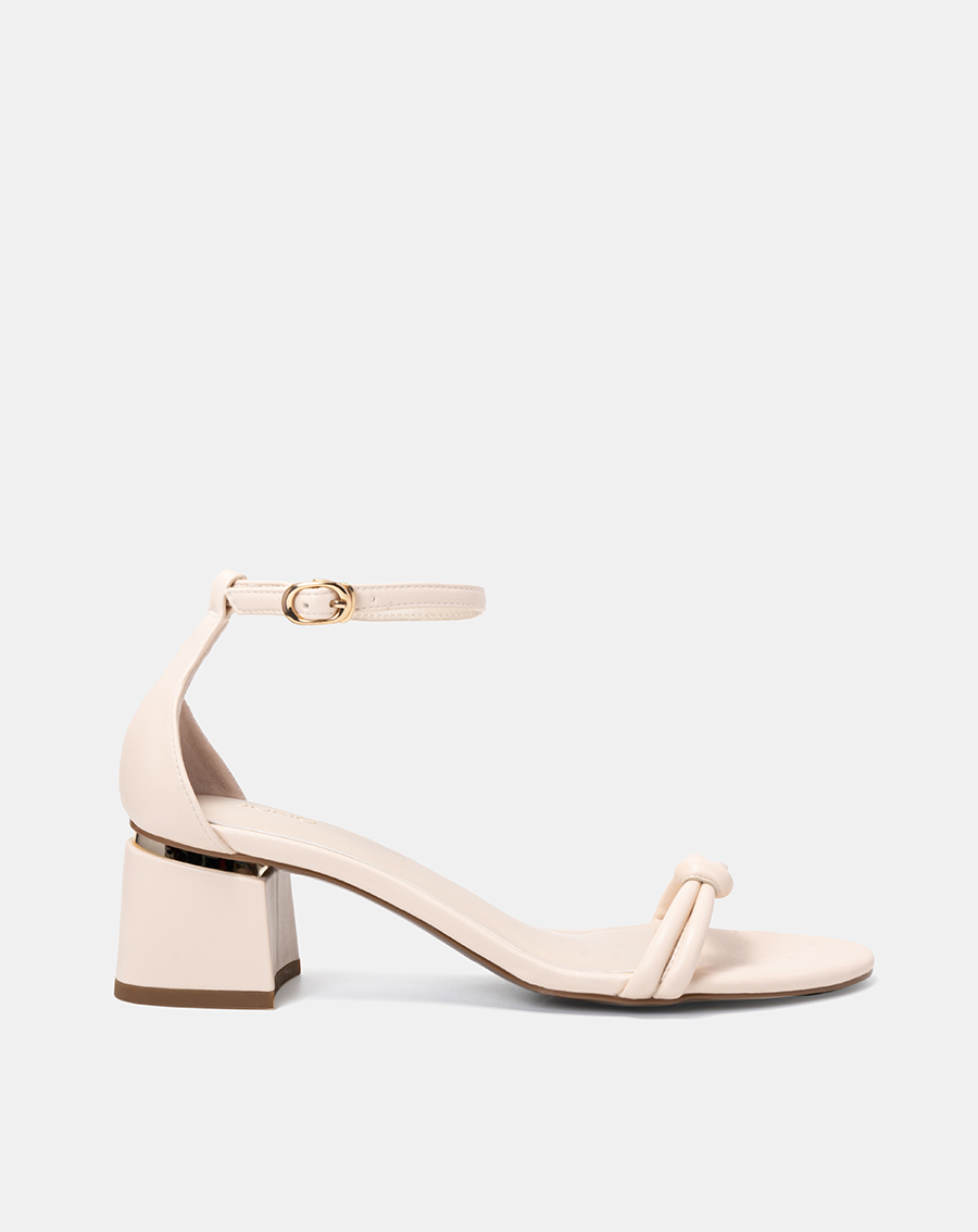 Giày Sandal Gót Viền Kim Loại Thắt Nút Trang Trí - Image 1