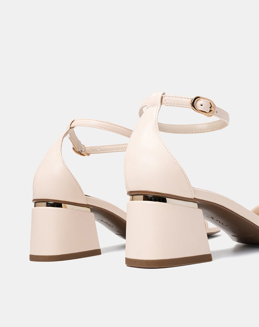 Giày Sandal Gót Viền Kim Loại Thắt Nút Trang Trí - Image 4