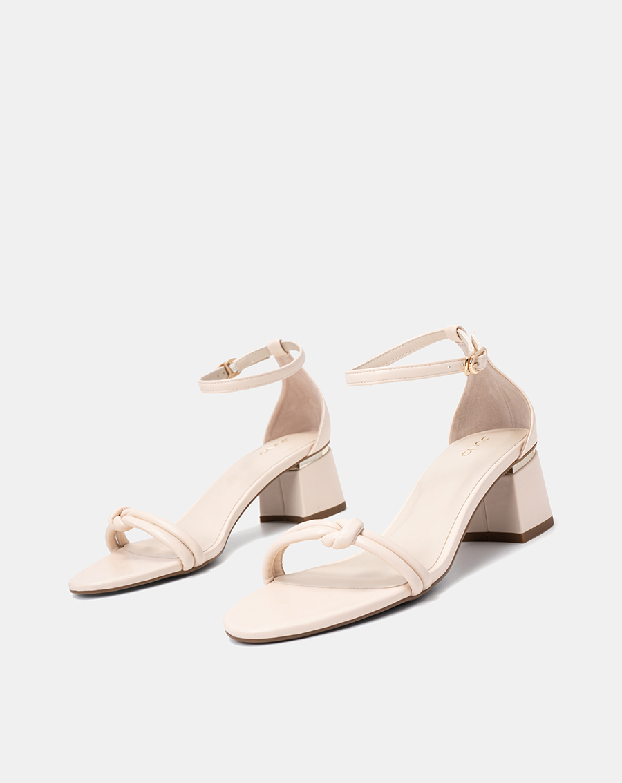 Giày Sandal Gót Viền Kim Loại Thắt Nút Trang Trí - Image 5