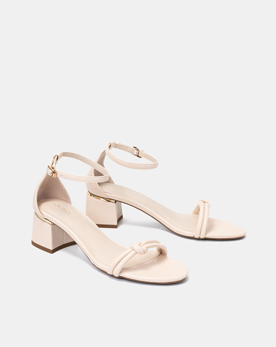 Giày Sandal Gót Viền Kim Loại Thắt Nút Trang Trí - Image 7