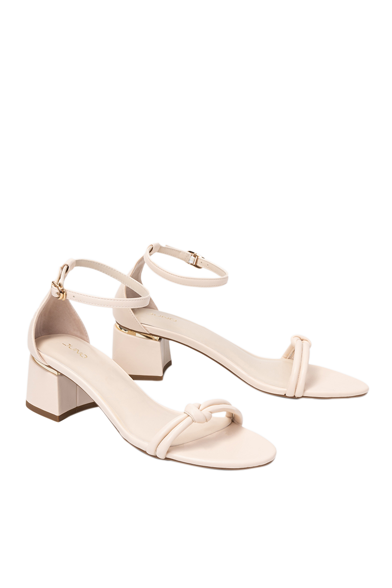 Giày Sandal Gót Viền Kim Loại Thắt Nút Trang Trí - Image 9