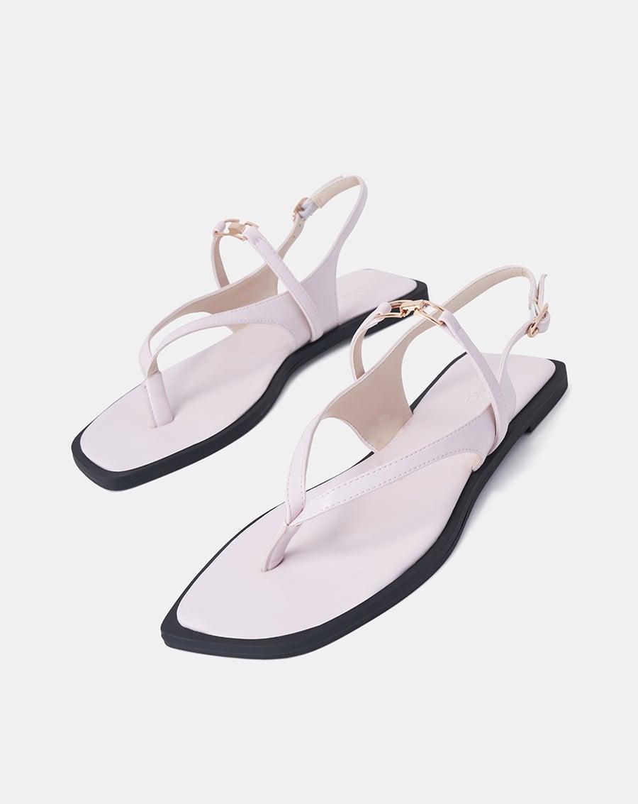 Giày Sandal Bệt Xỏ Ngón Trang Trí Khóa - Image 5