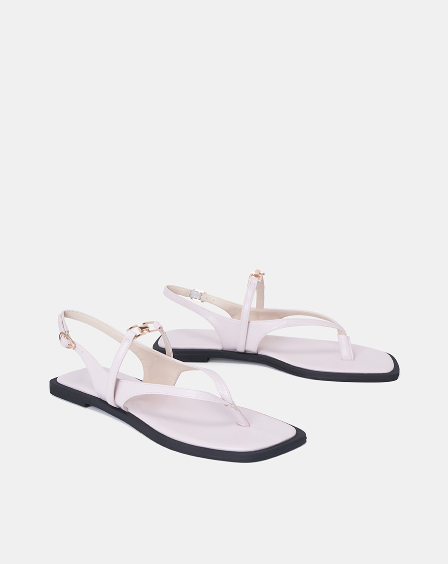 Giày Sandal Bệt Xỏ Ngón Trang Trí Khóa - Image 7