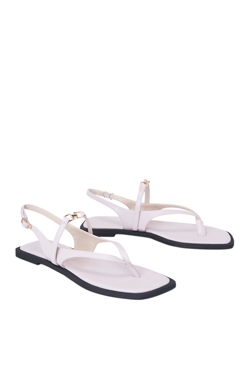 Giày Sandal Bệt Xỏ Ngón Trang Trí Khóa - Image 9