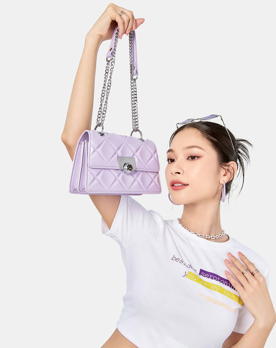 Túi Xách Nhỏ Đeo Vai Dập Nổi Hoạ Tiết - Image 3