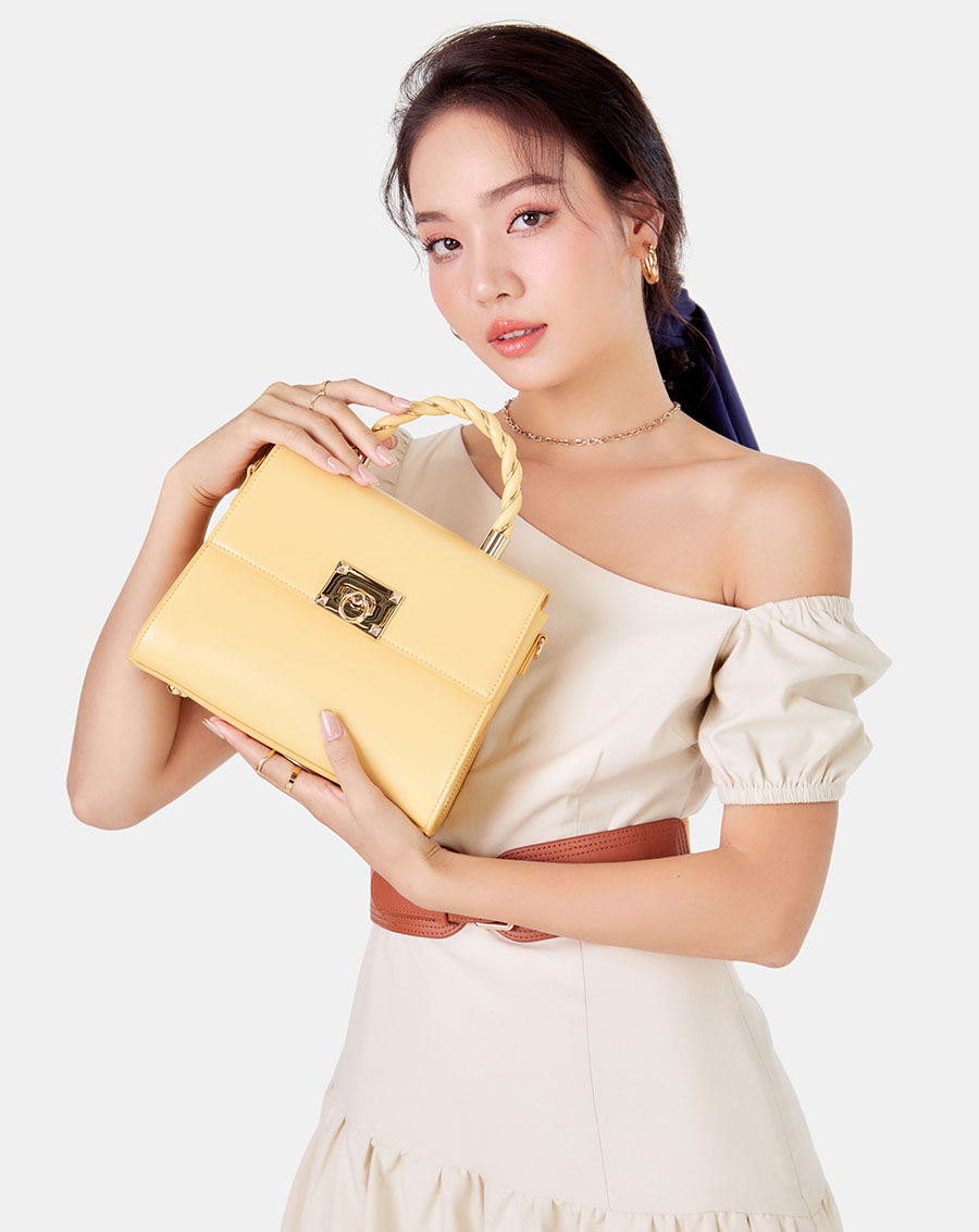 Túi xách trung tay cầm xoắn - Image 3