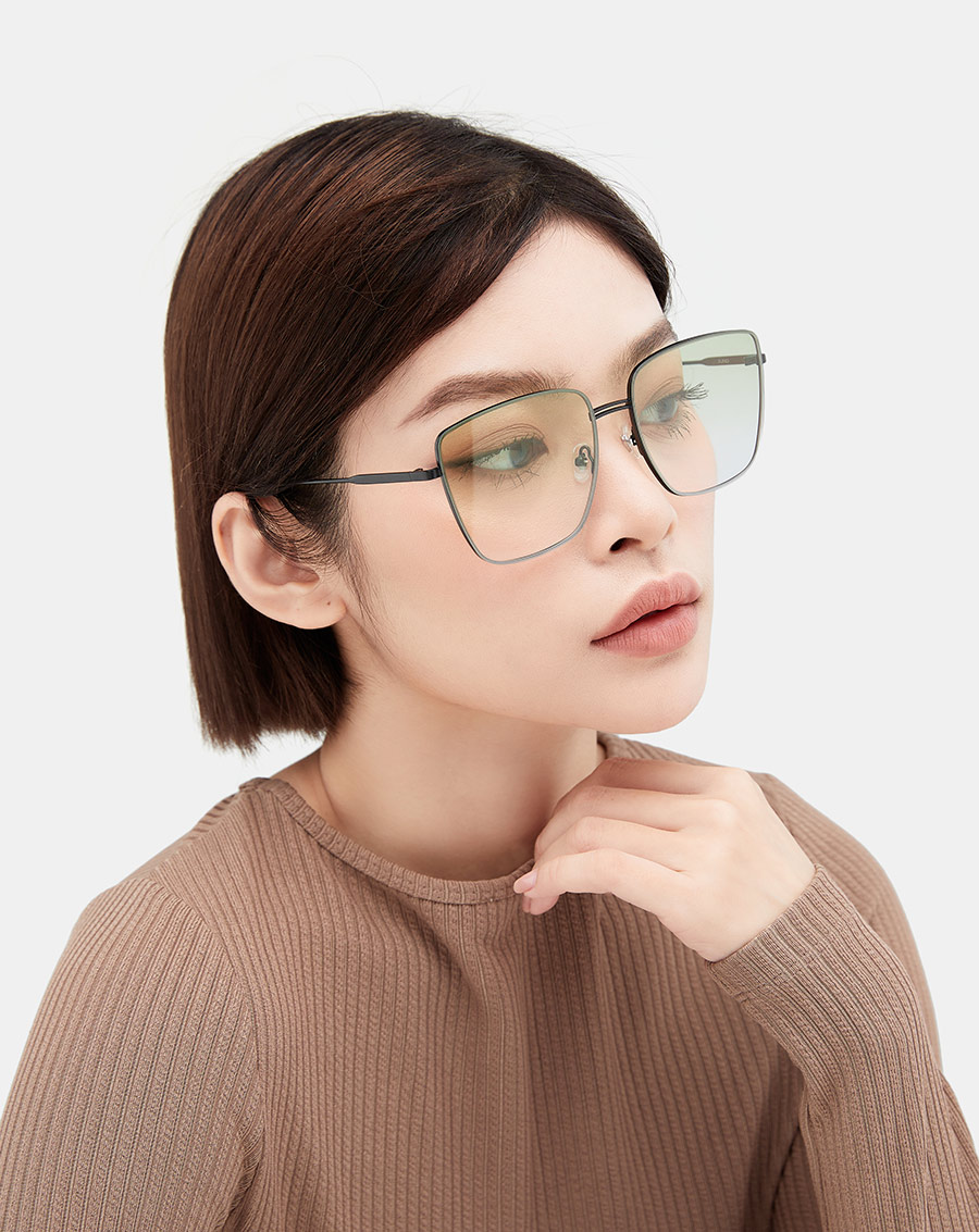 Mắt Kính Square Fashion Gọng kim loại - Image 3