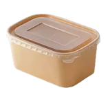  Hộp (tô) giấy kraft chữ nhật kèm nắp PP 1000ml 