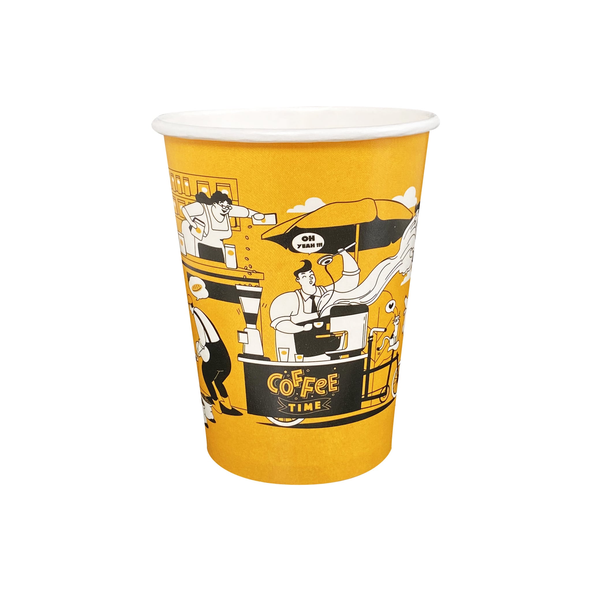 Ly giấy 14oz - nền vàng