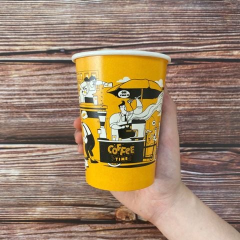  Ly giấy 14oz - nền vàng 