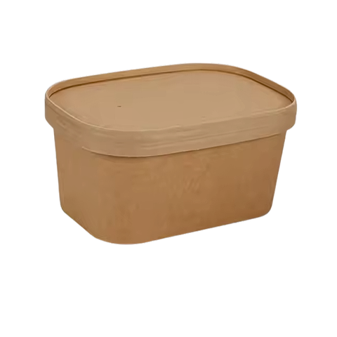  Hộp giấy Rectangle paper box with PAPER lid 1000 ml 