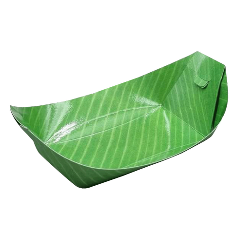  Khay giấy FEST CHOICE BOAT FOOD TRAY 8 inches (Banana leaf) 