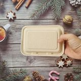  Hộp giấy bã mía FEST BIO BROWN TAKEAWAY BOX 600ml 