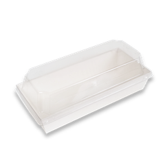  Hộp giấy trắng kèm nắp PET trong 1985 