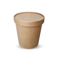  Tô giấy kraft 780ml - 26oz + nắp giấy kraft 