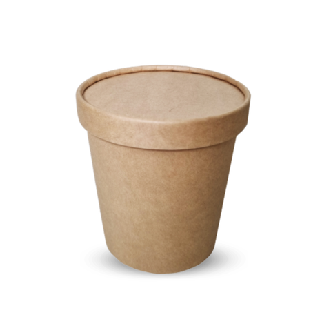  Tô giấy kraft 780ml - 26oz + nắp giấy kraft 