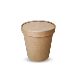  Tô giấy Soup kraft paper cup with paper lid 500ml 
