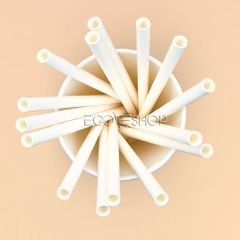  Ống hút giấy Ø8x197mm - màu trắng 