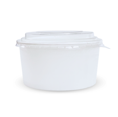  Bộ tô giấy trắng 1000ml + nắp nhựa PET 150 