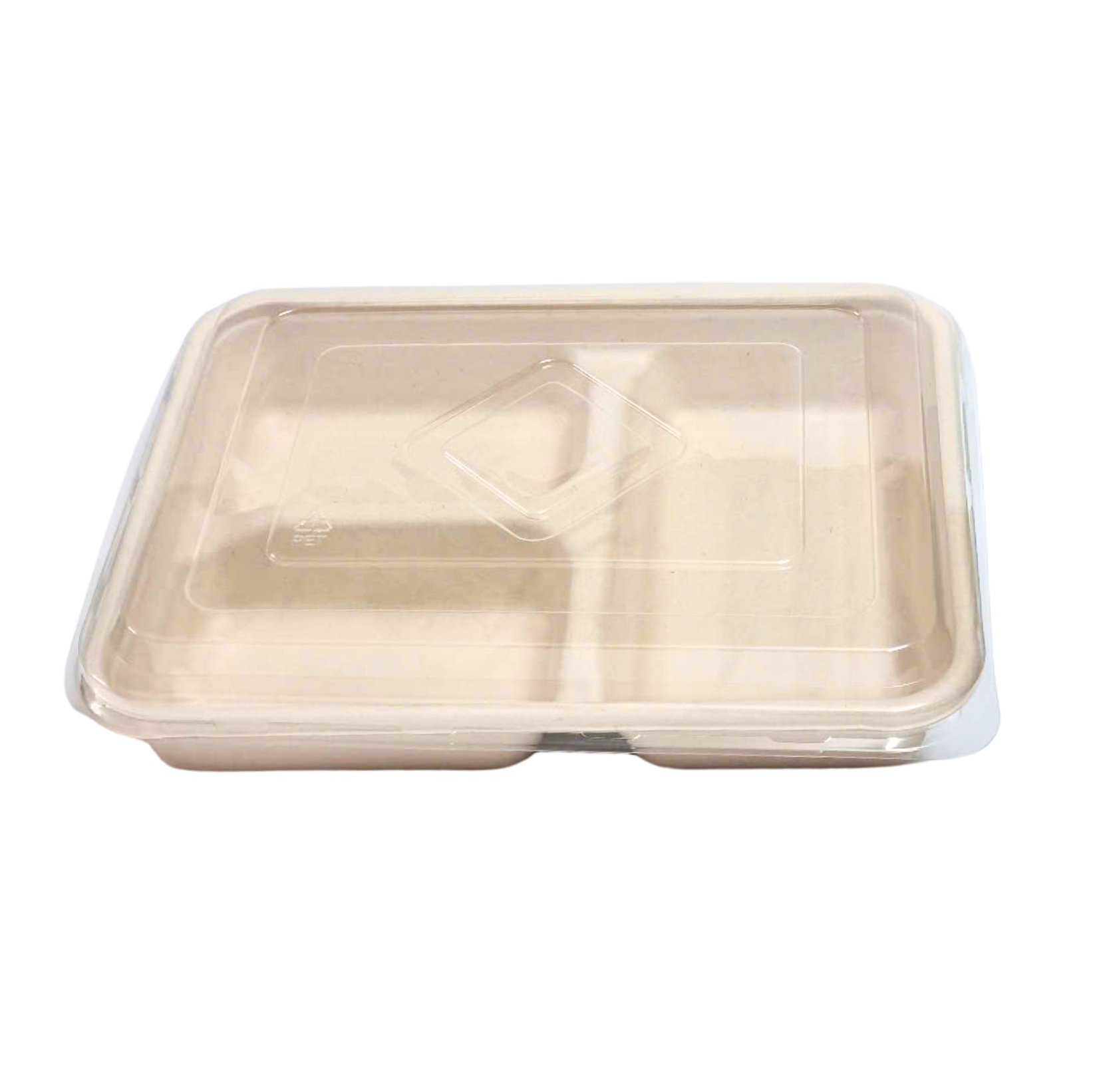  Hộp bã mía chữ nhật 3 ngăn 900ml kèm nắp pet 
