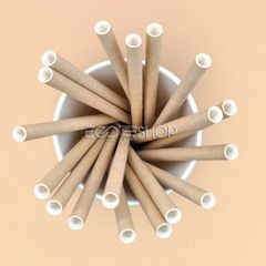  Ống hút giấy phi 6x197 - màu nâu 