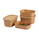  Hộp (tô) giấy kraft chữ nhật kèm nắp giấy 750ml 
